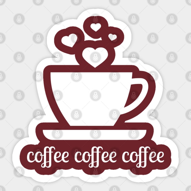 Coffee Coffee Coffee - love mug hearts Sticker by Stars Hollow Mercantile